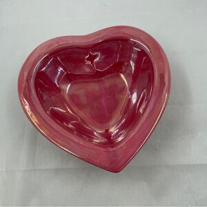 Vintage Pottery Heart Shape Bowl
